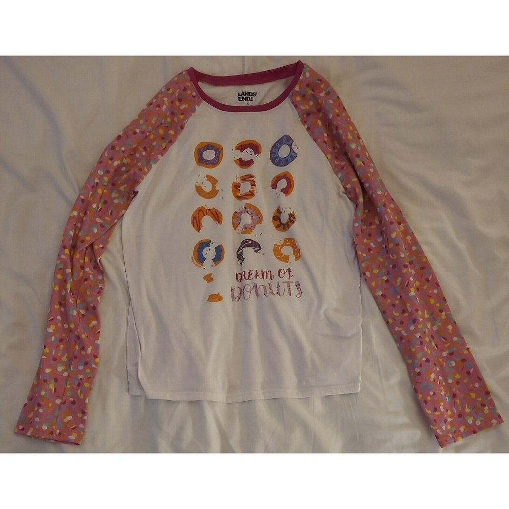 I Dream Of Donuts Lands End Size 12 Shirt